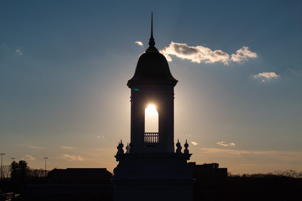 An aerial view of the cupola on top of Wilbur Cross