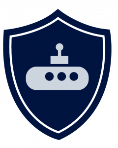 submarine on shield